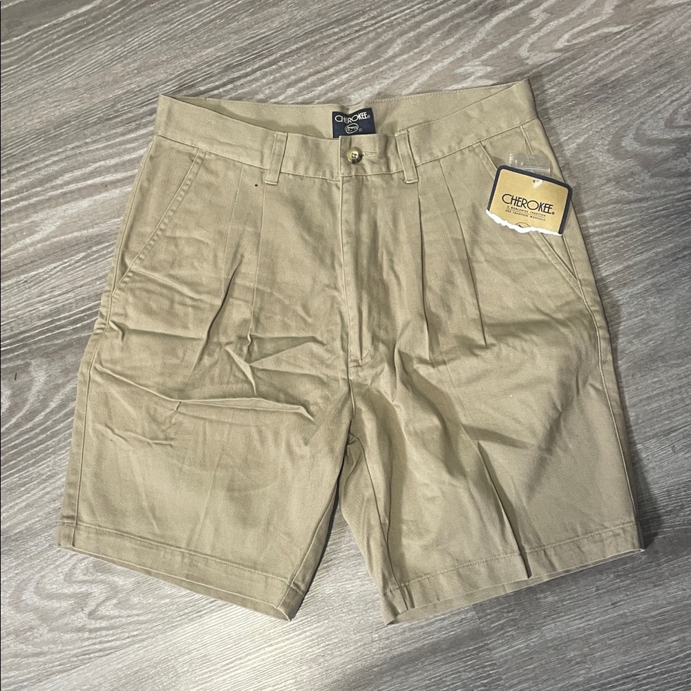 Cherokee Tan Flat Front Shorts